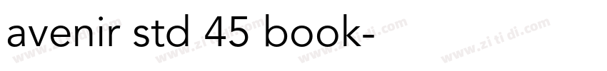 avenir std 45 book字体转换